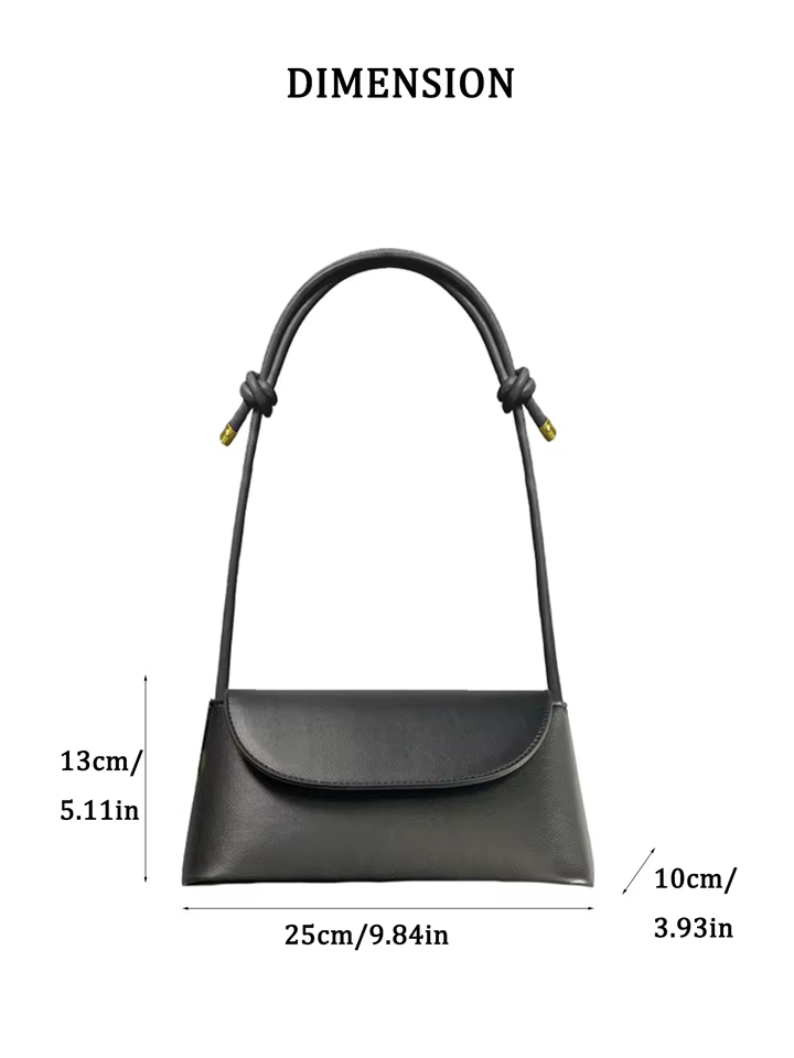 Lady Fashion Simple French one-shoulder Crossbody solid color fashion Underarm Pu Leather small square bag