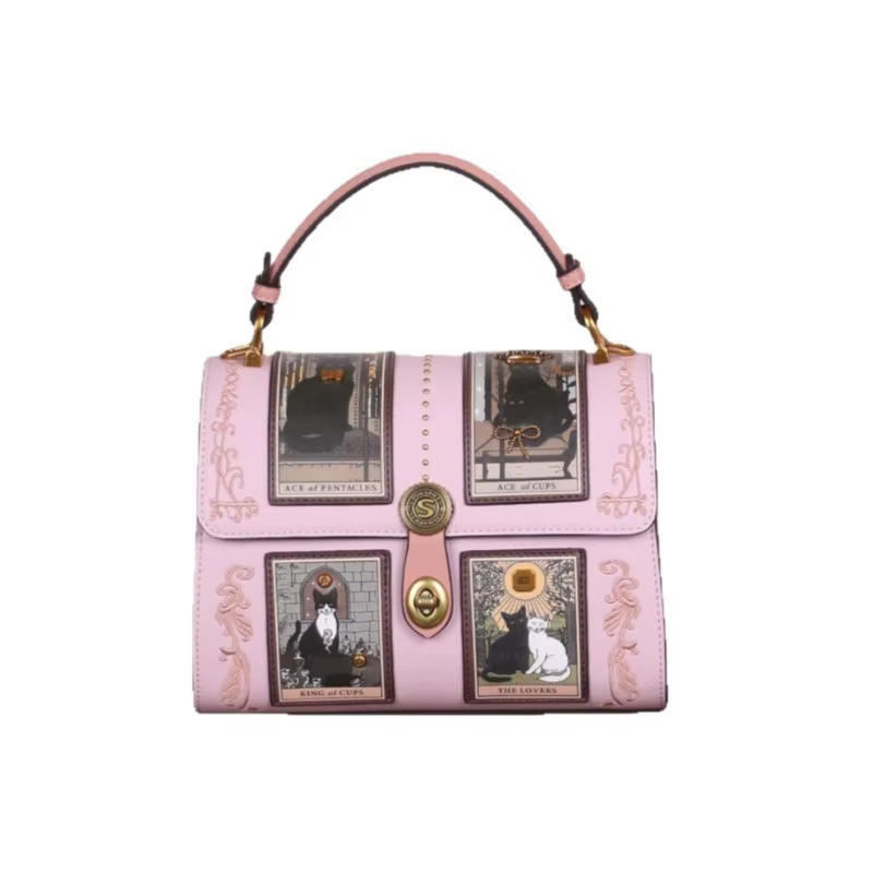 2026 autumn and winter new niche design high-end handbag retro light luxury heavy industry Boston women's pillow small square ba