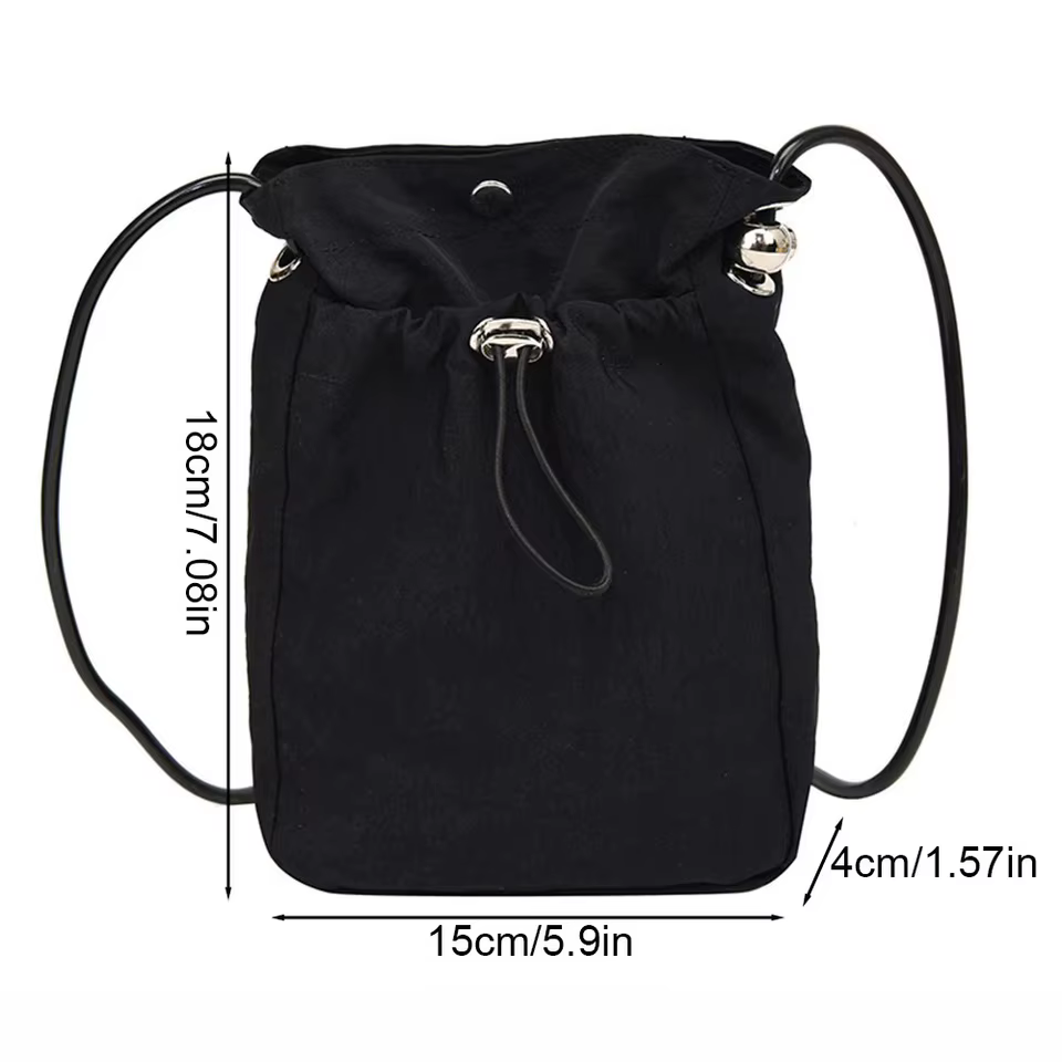 Nylon Crossbody Bag Soft Mini Phone Wallet Multifunctional Square Shoulder Bag Crossbody Purse Canvas Purse Messenger Bag
