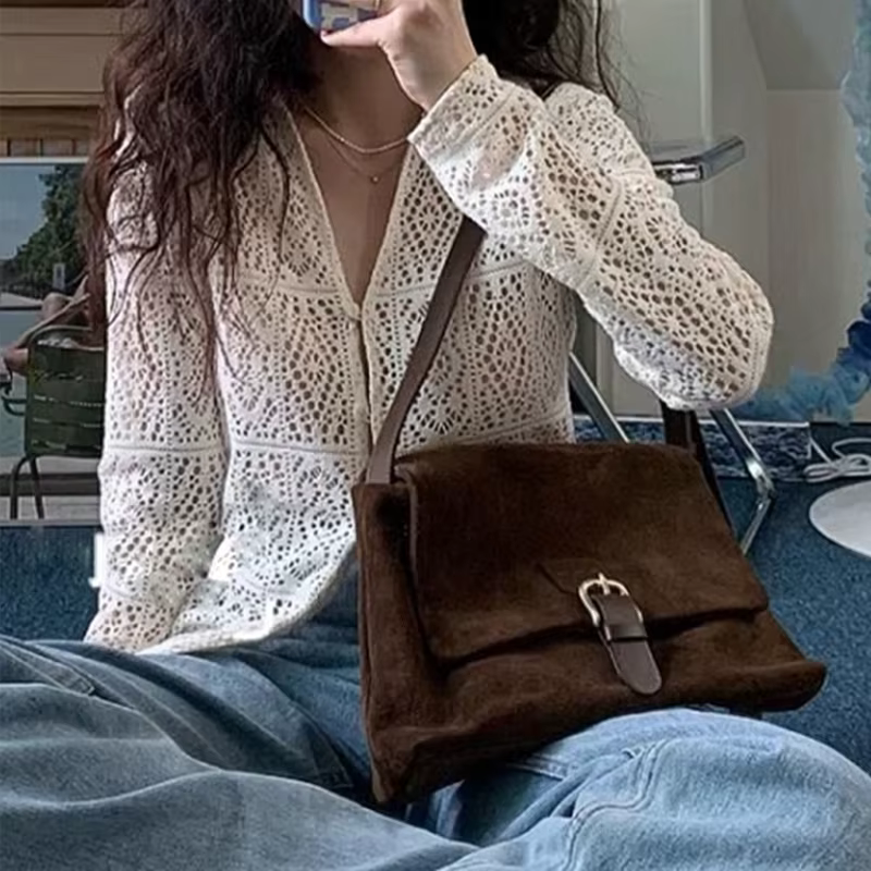 Matte Leather Large Capacity Handbag Female Underarm Shoulder Bag Fashion Messenger Crossbody Bags for Women Luxury Design Totes