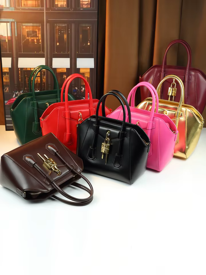 Simple casual metal lock tote 2026 new versatile large-capacity Boston bag