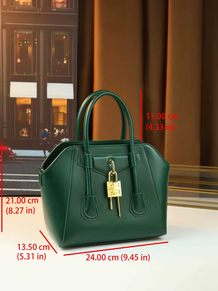 Simple casual metal lock tote 2026 new versatile large-capacity Boston bag