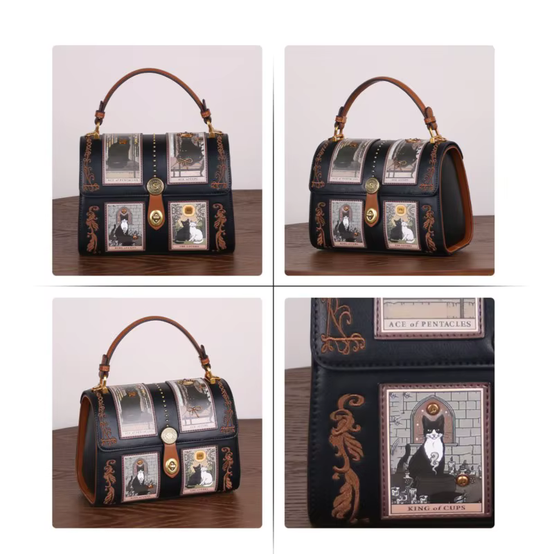 2026 autumn and winter new niche design high-end handbag retro light luxury heavy industry Boston women's pillow small square ba